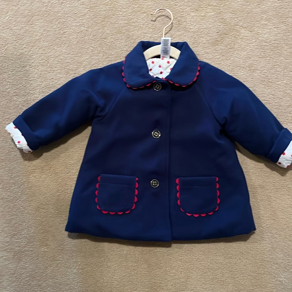 Little Me Baby Girls Bow Wool Jacket
